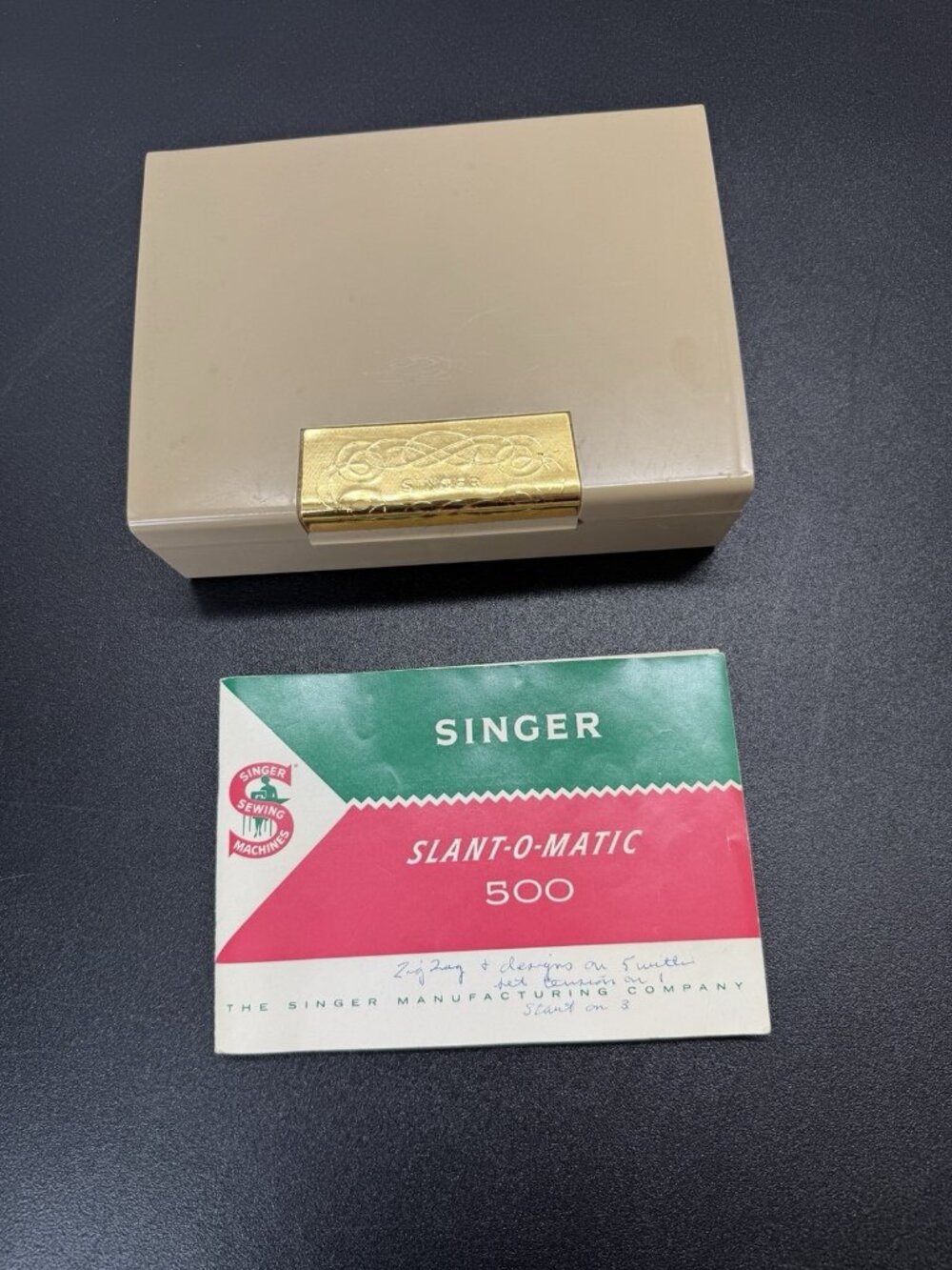 Vintage Singer Slant-O-Matic Sewing Accessories Box 500 503A (Filled)
